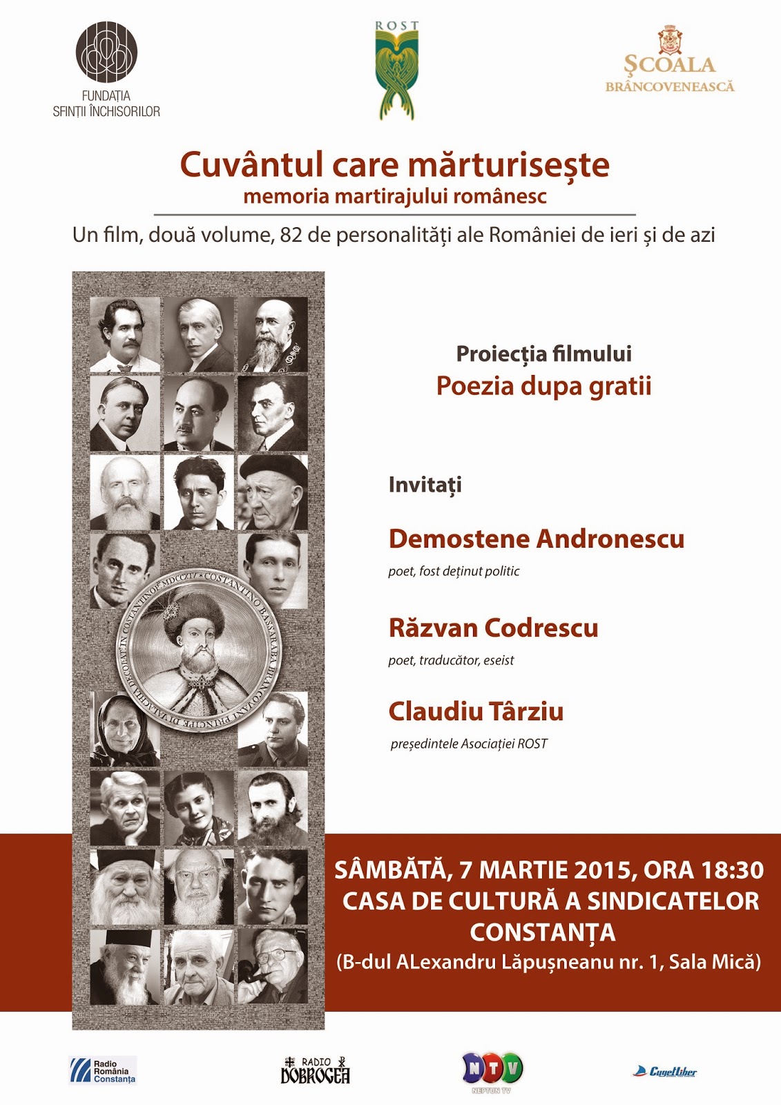 Conferința ”Cuvîntul care marturisește. Memoria martirajului românesc” (7 martie 2015, Constanța)