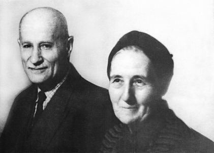 Teodor M. Popescu împreună cu soția